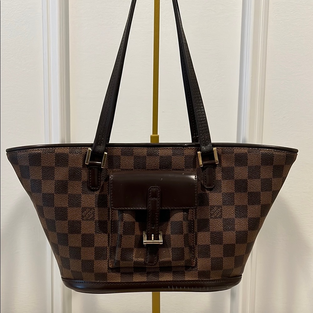 Louis Vuitton Damier Manosque PM Shoulder Bag Tote EUC